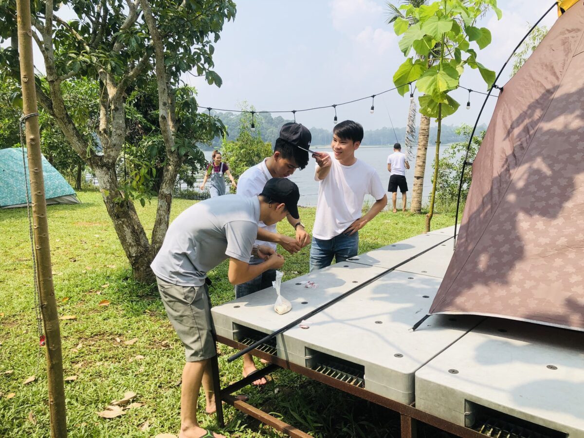 Trải nghiệm camping cực chill tại Đồng Mô của HTS Việt Nam