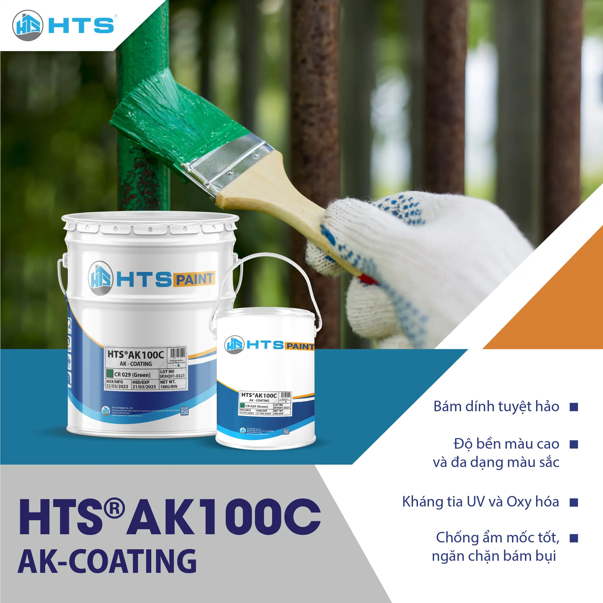 ỨNG DỤNG CỦA SƠN PHỦ ALKYD HTS® AK100C