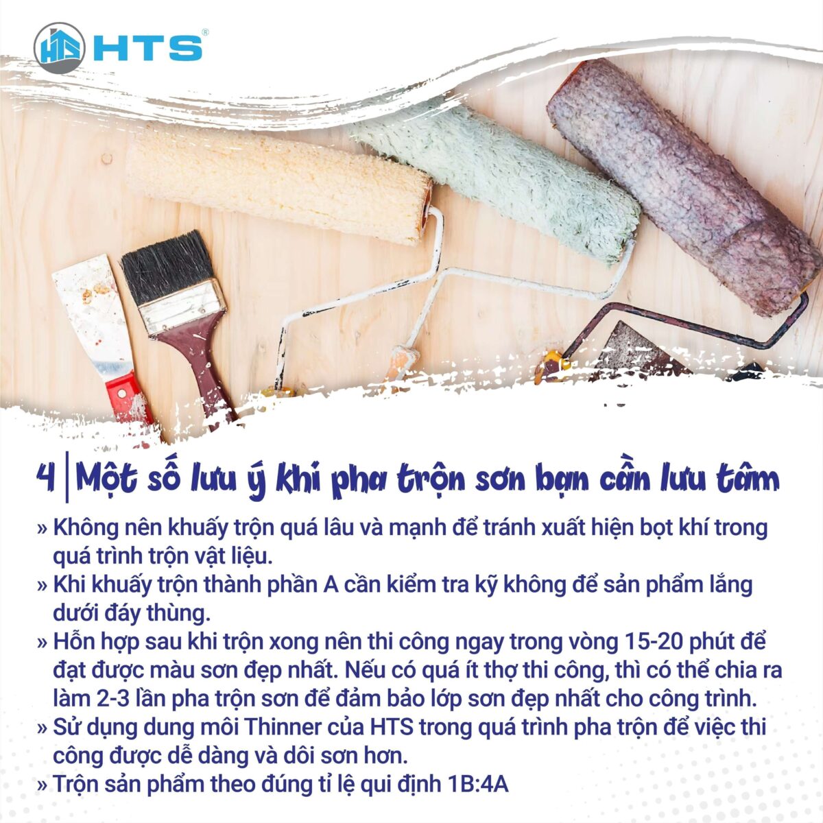 Hướng dẫn cách pha sơn epoxy HTS chuẩn và lưu ý khi thi công