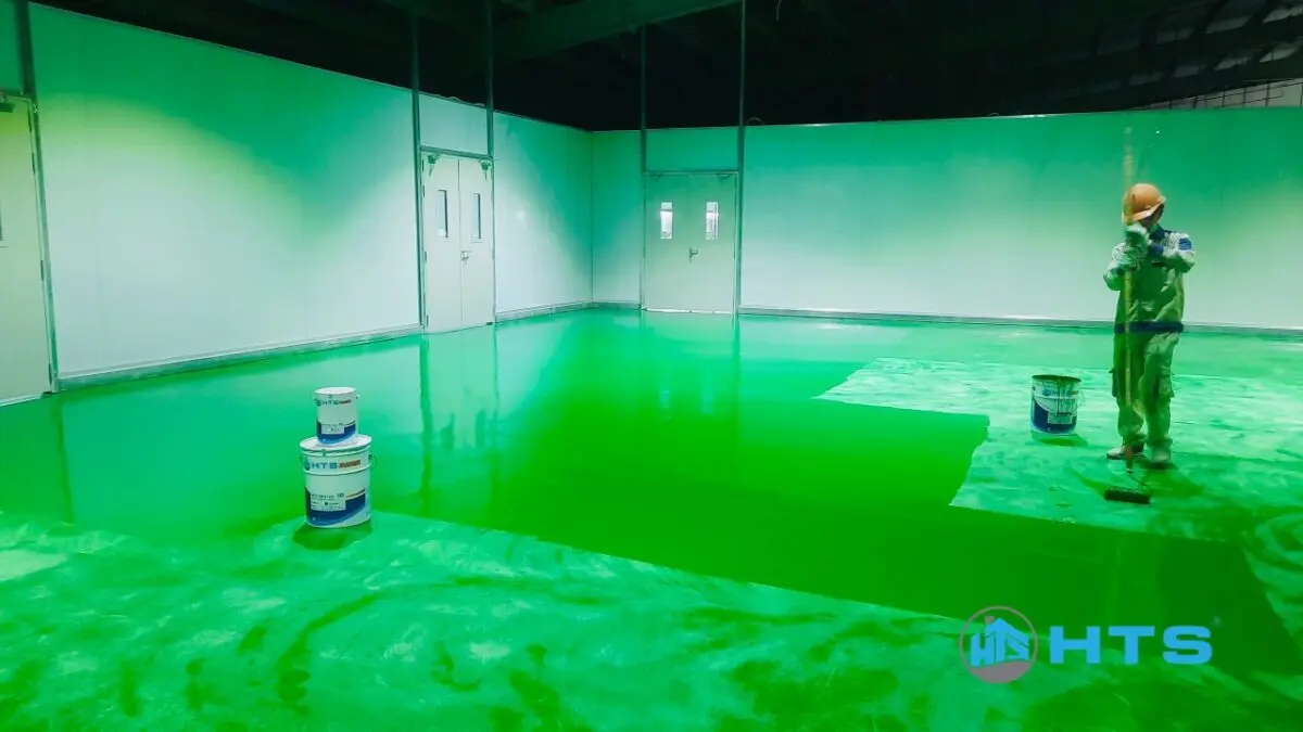 Quy trình thi công sơn nền Epoxy hệ lăn