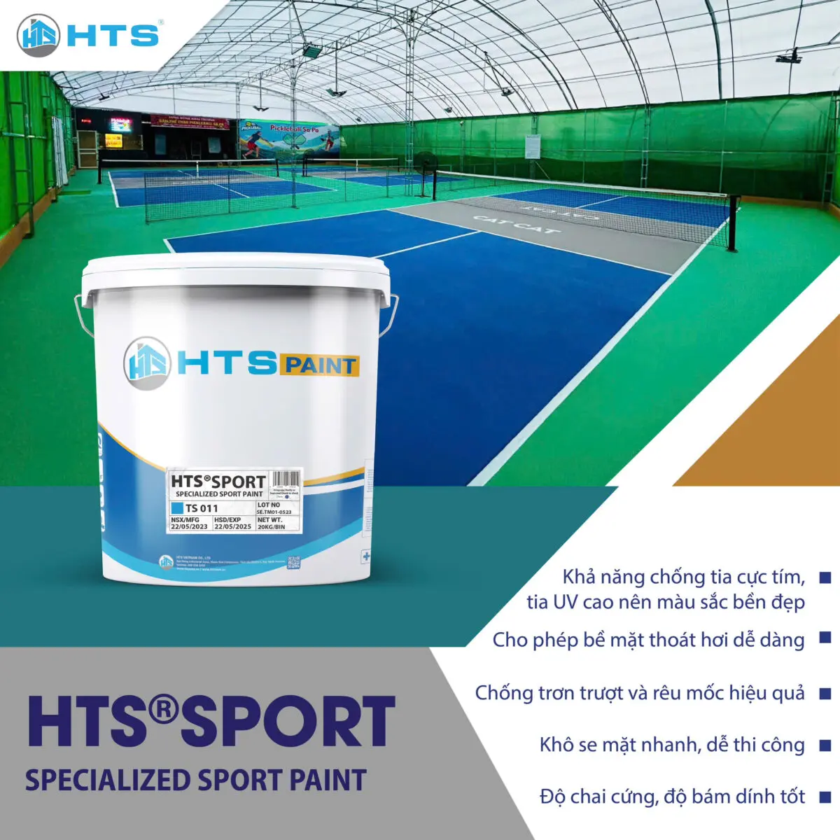 Sản phẩm sơn HTS®SPORT – giải pháp tối ưu cho các loại sân thể thao ngoài trời và trong nhà