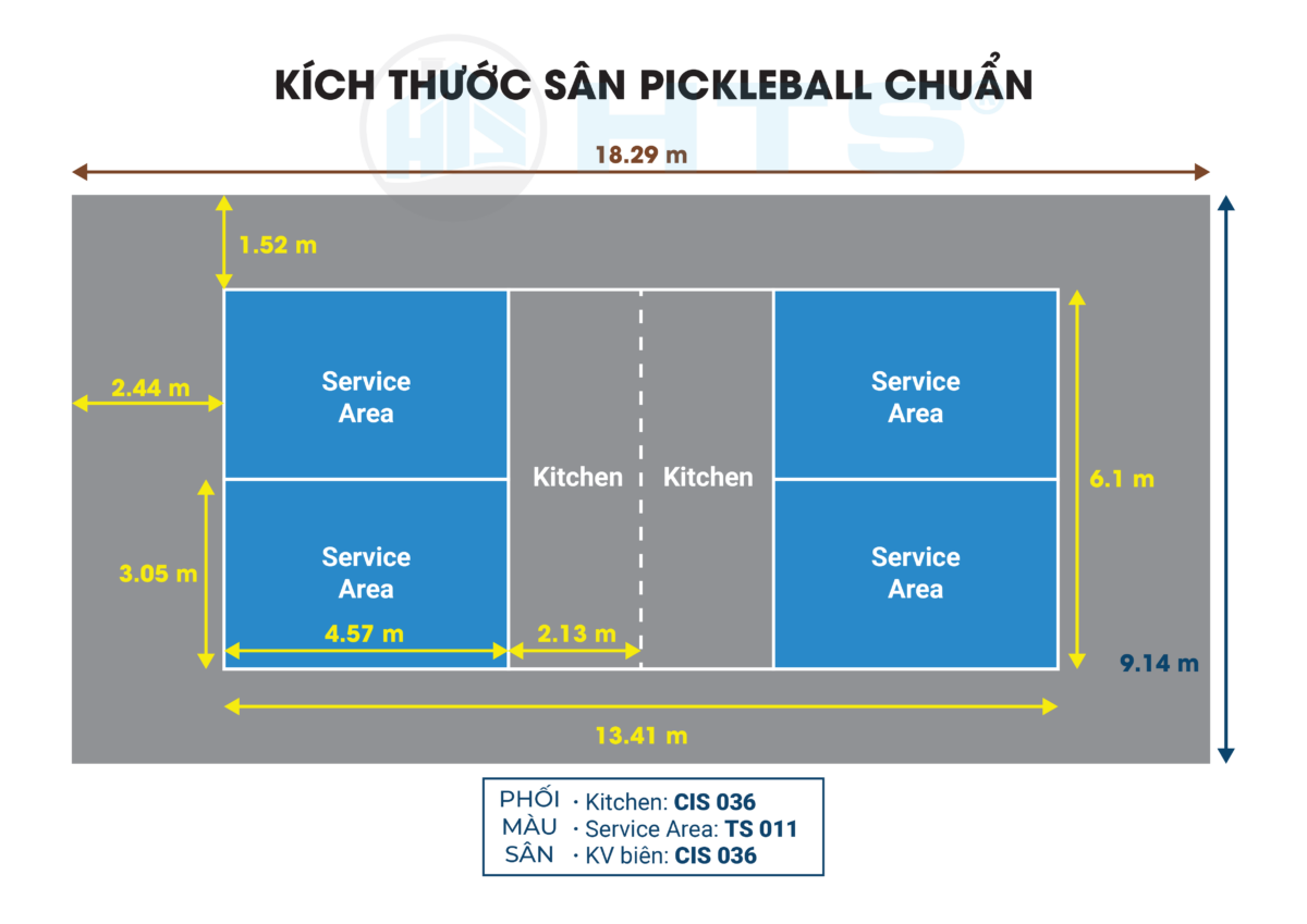 THAM KHẢO MỘT SỐ P.A PHỐI MÀU SÂN PICKLEBALL TỪ HTS® SPORT