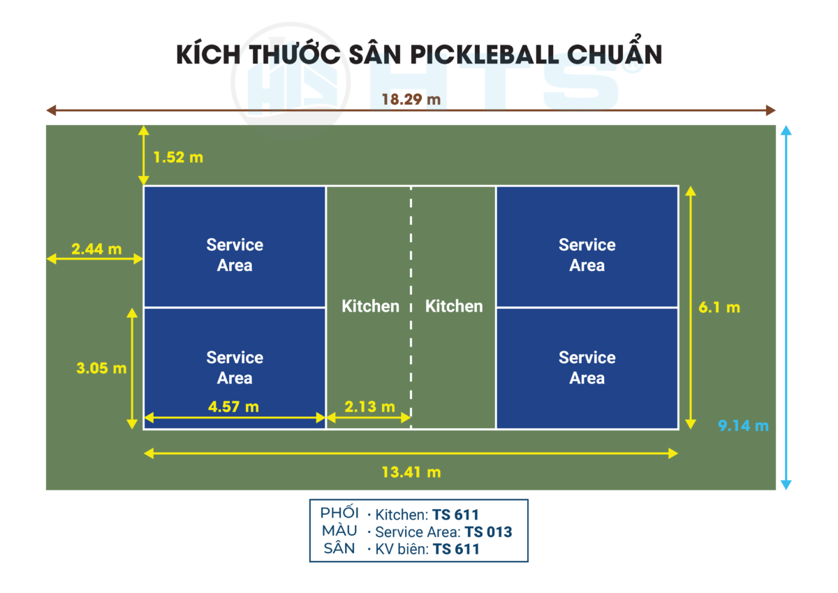 THAM KHẢO MỘT SỐ P.A PHỐI MÀU SÂN PICKLEBALL TỪ HTS® SPORT