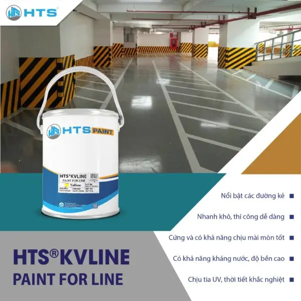 Sản phẩm sơn kẻ vạch HTS®KVLINE - giải pháp đánh dấu vạch đường với độ bền cao và khả năng chịu mài mòn tốt
