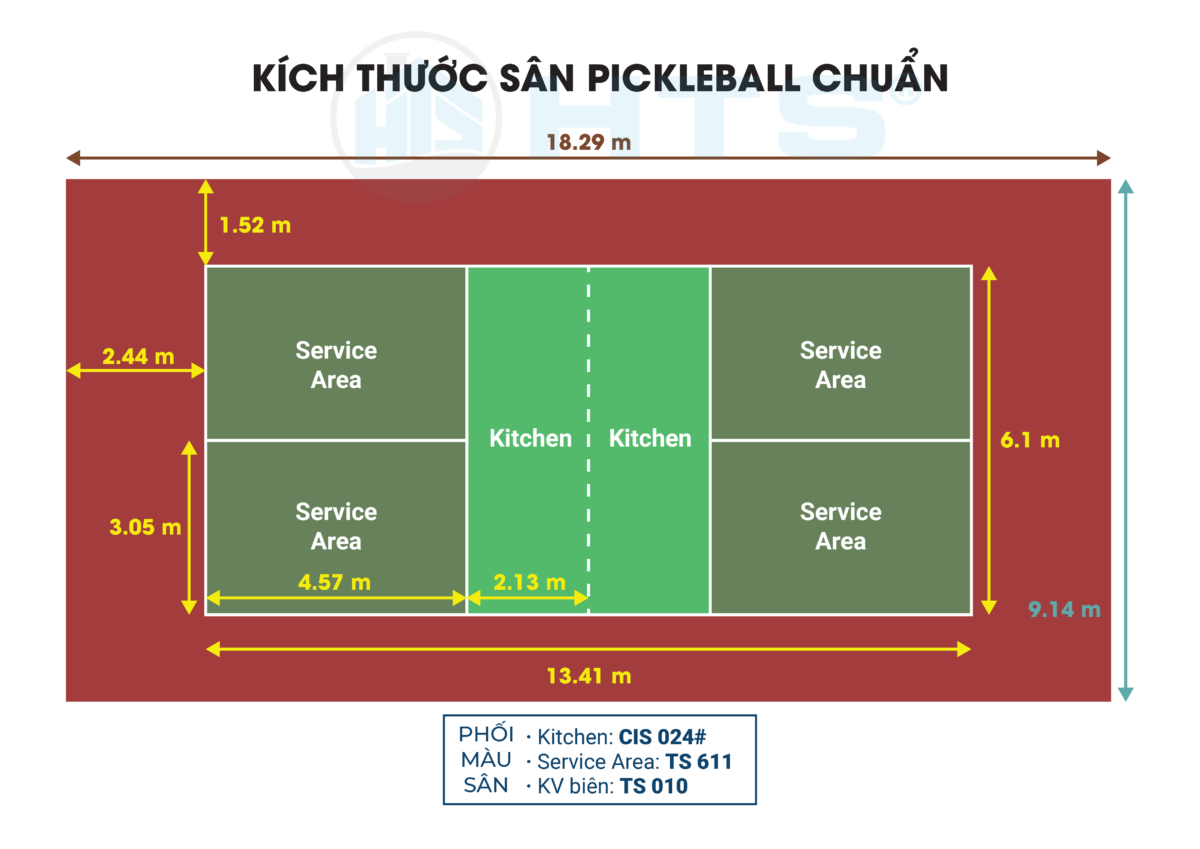 THAM KHẢO MỘT SỐ P.A PHỐI MÀU SÂN PICKLEBALL TỪ HTS® SPORT