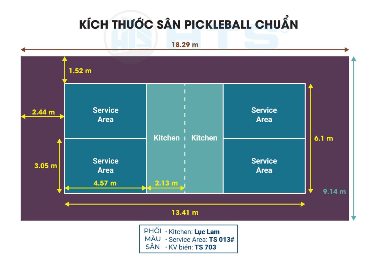 THAM KHẢO MỘT SỐ P.A PHỐI MÀU SÂN PICKLEBALL TỪ HTS® SPORT