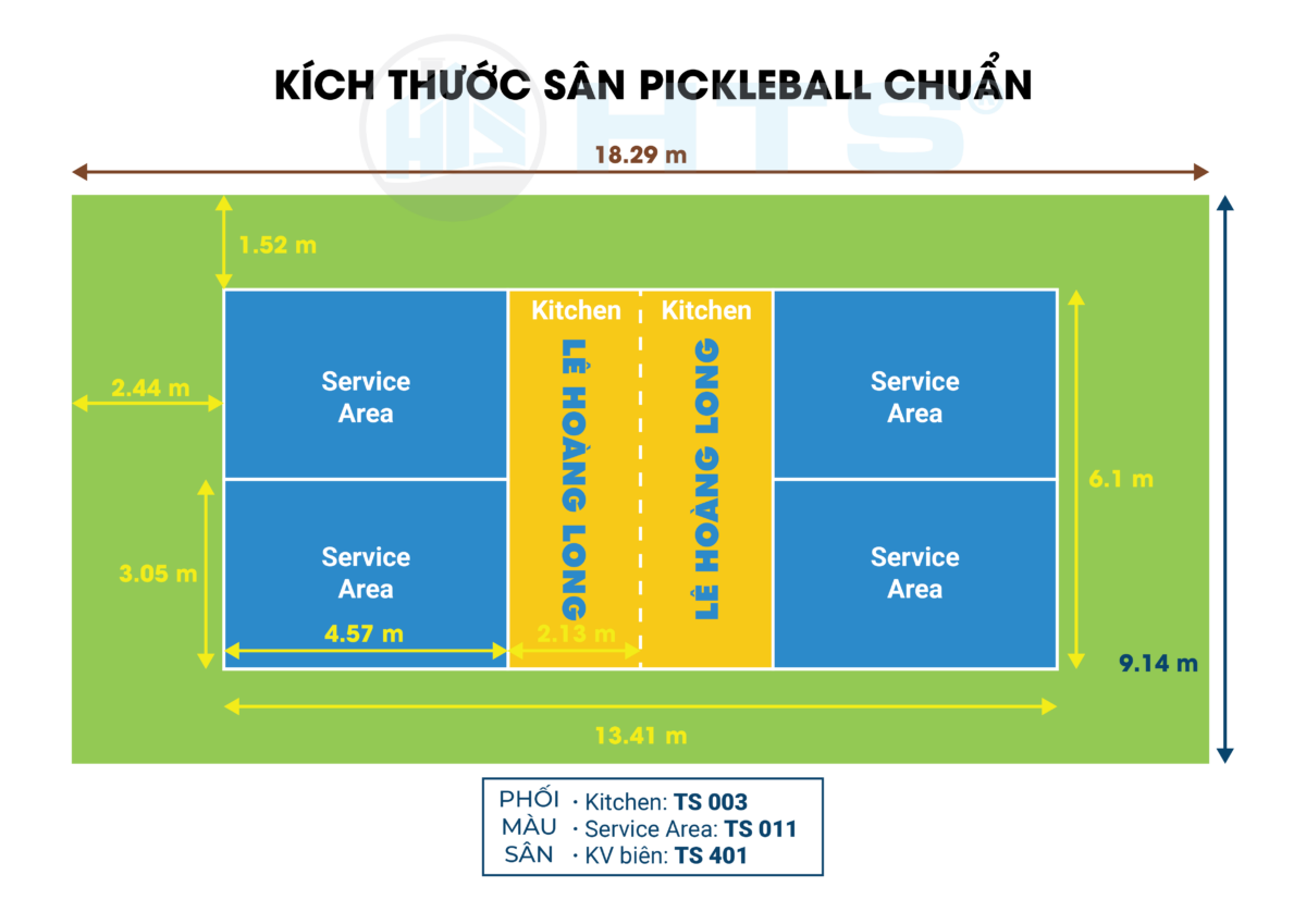 THAM KHẢO MỘT SỐ P.A PHỐI MÀU SÂN PICKLEBALL TỪ HTS® SPORT