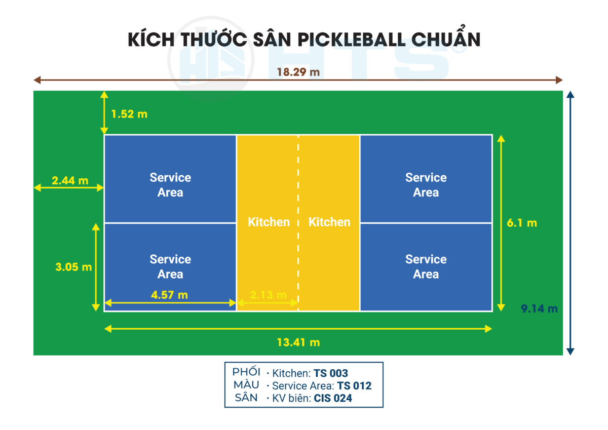 THAM KHẢO MỘT SỐ P.A PHỐI MÀU SÂN PICKLEBALL TỪ HTS® SPORT