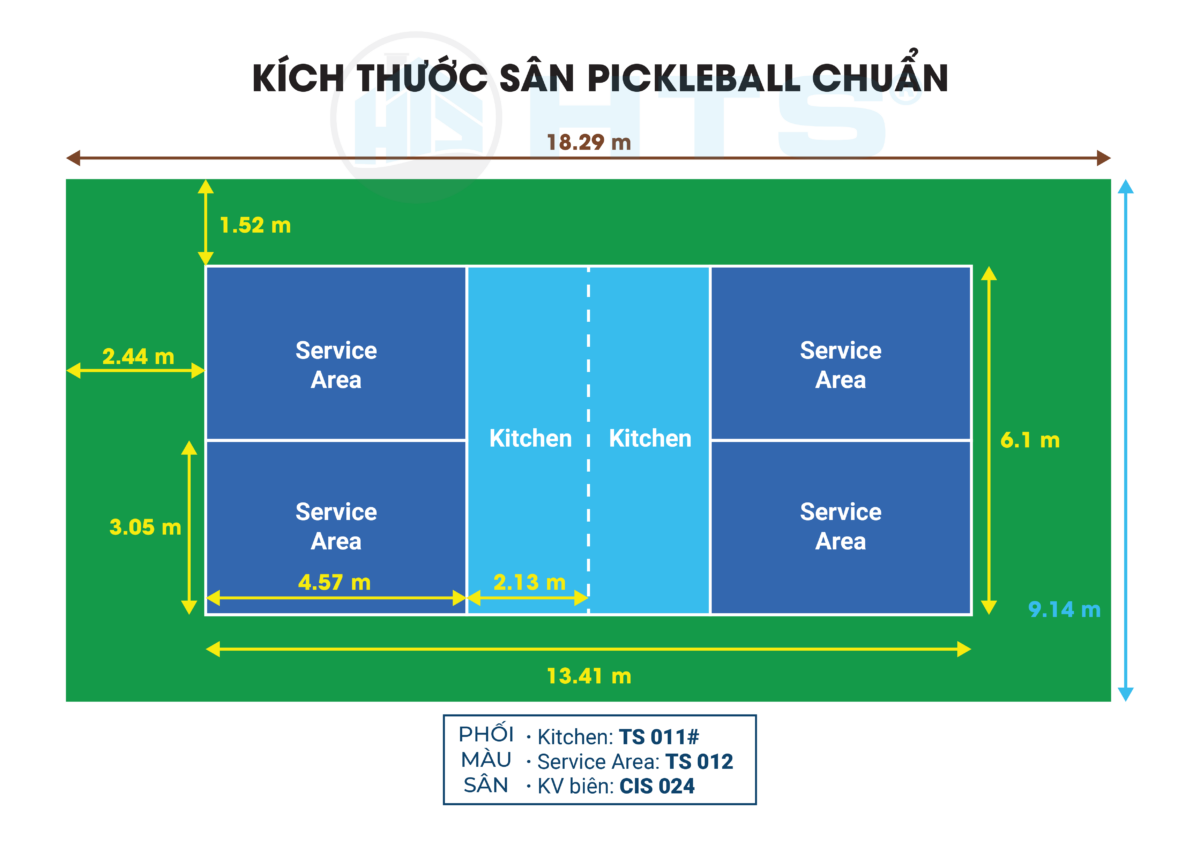 THAM KHẢO MỘT SỐ P.A PHỐI MÀU SÂN PICKLEBALL TỪ HTS® SPORT