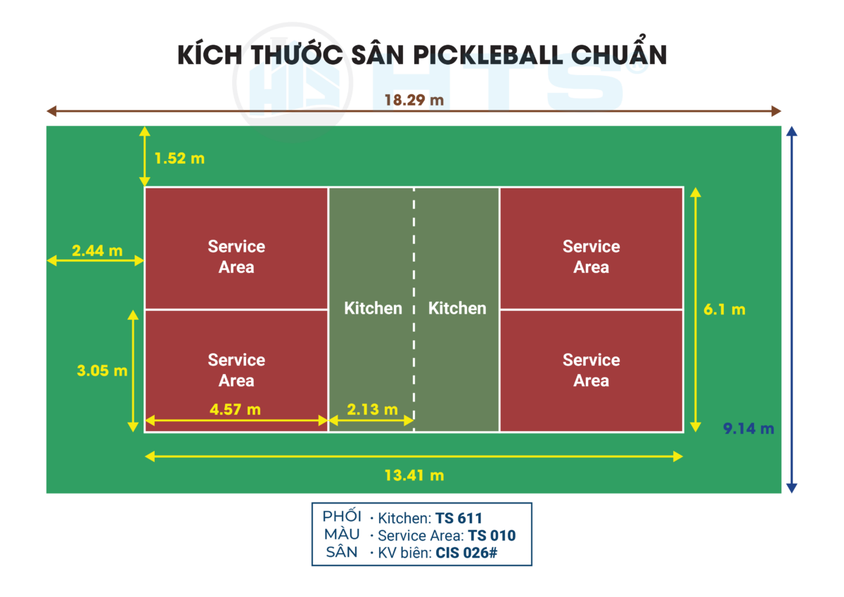 THAM KHẢO MỘT SỐ P.A PHỐI MÀU SÂN PICKLEBALL TỪ HTS® SPORT