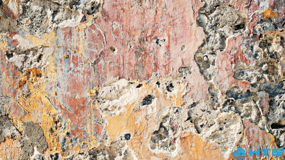 Hình ảnh minh họa tình trạng sơn tường bị rỗ và bong tróc do thi công hoặc bảo dưỡng không đúng cách