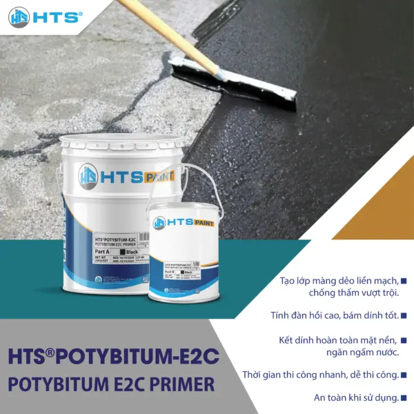 Sản phẩm sơn chống thấm Epoxy Bitum HTS®POTYBITUM-E2C - giải pháp chống thấm đa năng cho bề mặt sàn và kết cấu