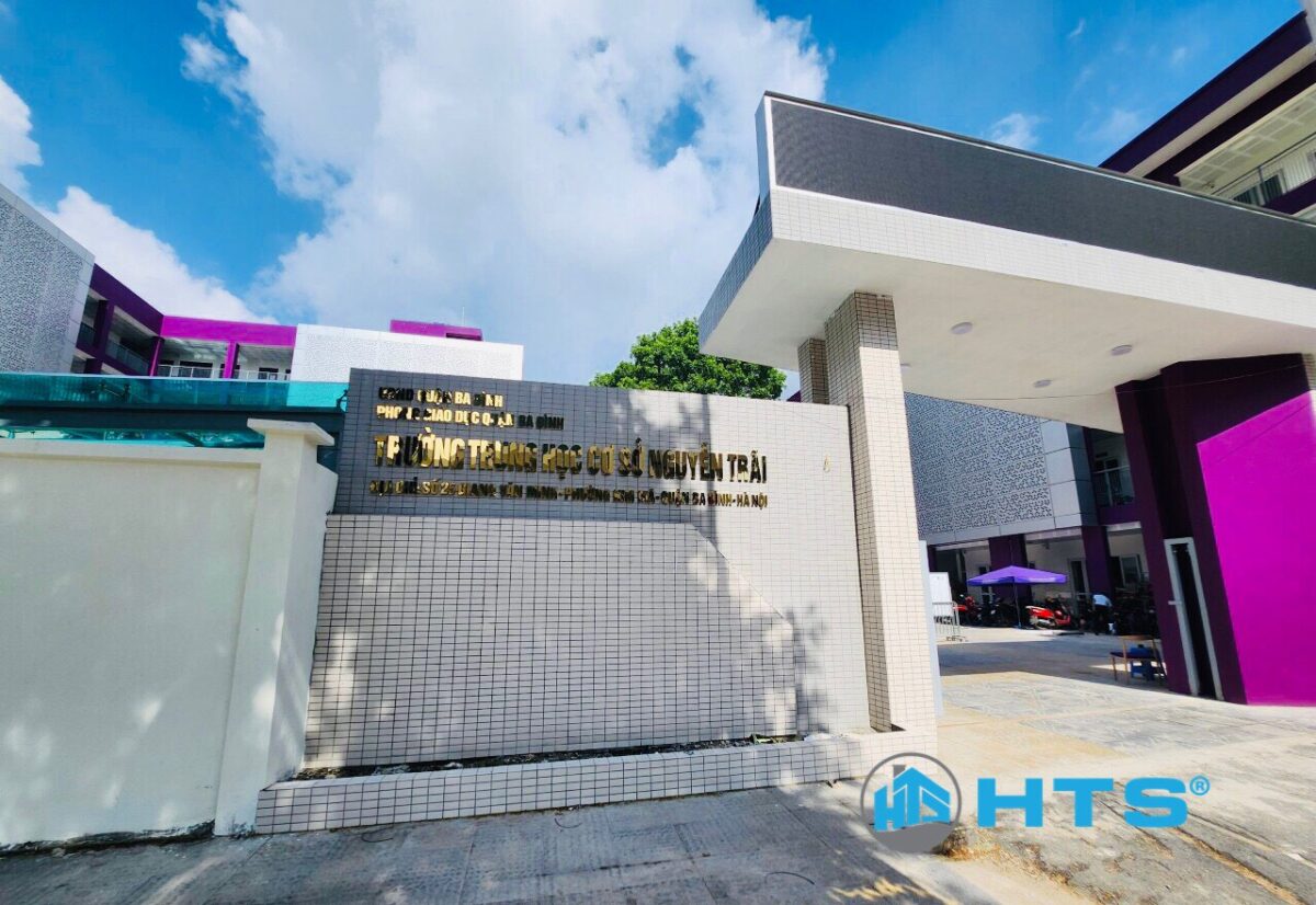 Cấp sơn thể thao - Sân bóng rổ trường THCS Nguyễn Trãi