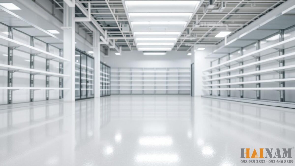 Sơn sàn epoxy mang lại nhiều lợi ích cho kho lạnh như chịu nhiệt tốt, chống trơn trượt và dễ vệ sinh