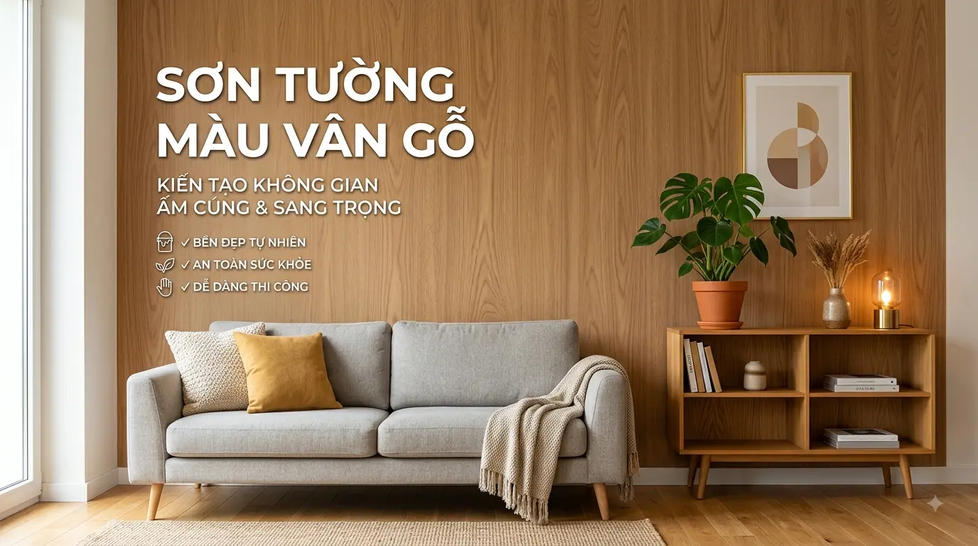 Sơn Tường Màu Vân Gỗ Xu Hướng Trang Trí Đẹp 2026
