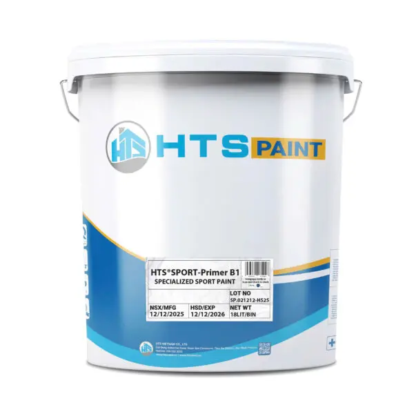 HTS®SPORT-Primer B1 – Lớp sơn lót trung gian giúp ổn định bề mặt và liên kết hệ sơn sân thể thao sau cải tạo