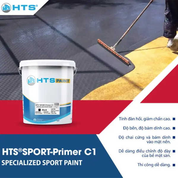 HTS® SPORT-Primer C1 – lớp đệm sơn thể thao gốc Acrylic tăng đàn hồi và độ bám dính bề mặt sân