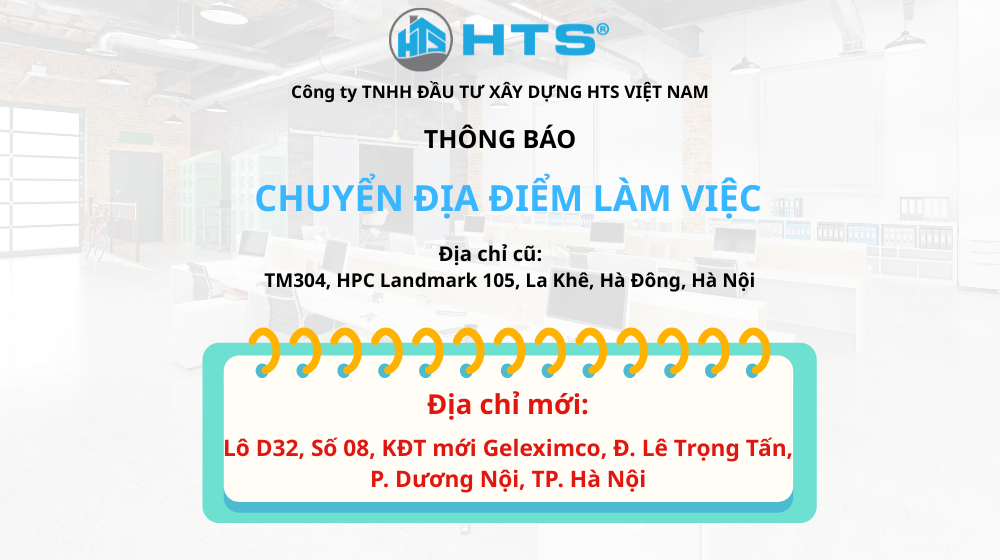 THÔNG BÁO THAY ĐỔI ĐỊA CHỈ VĂN PHÒNG LÀM VIỆC MỚI