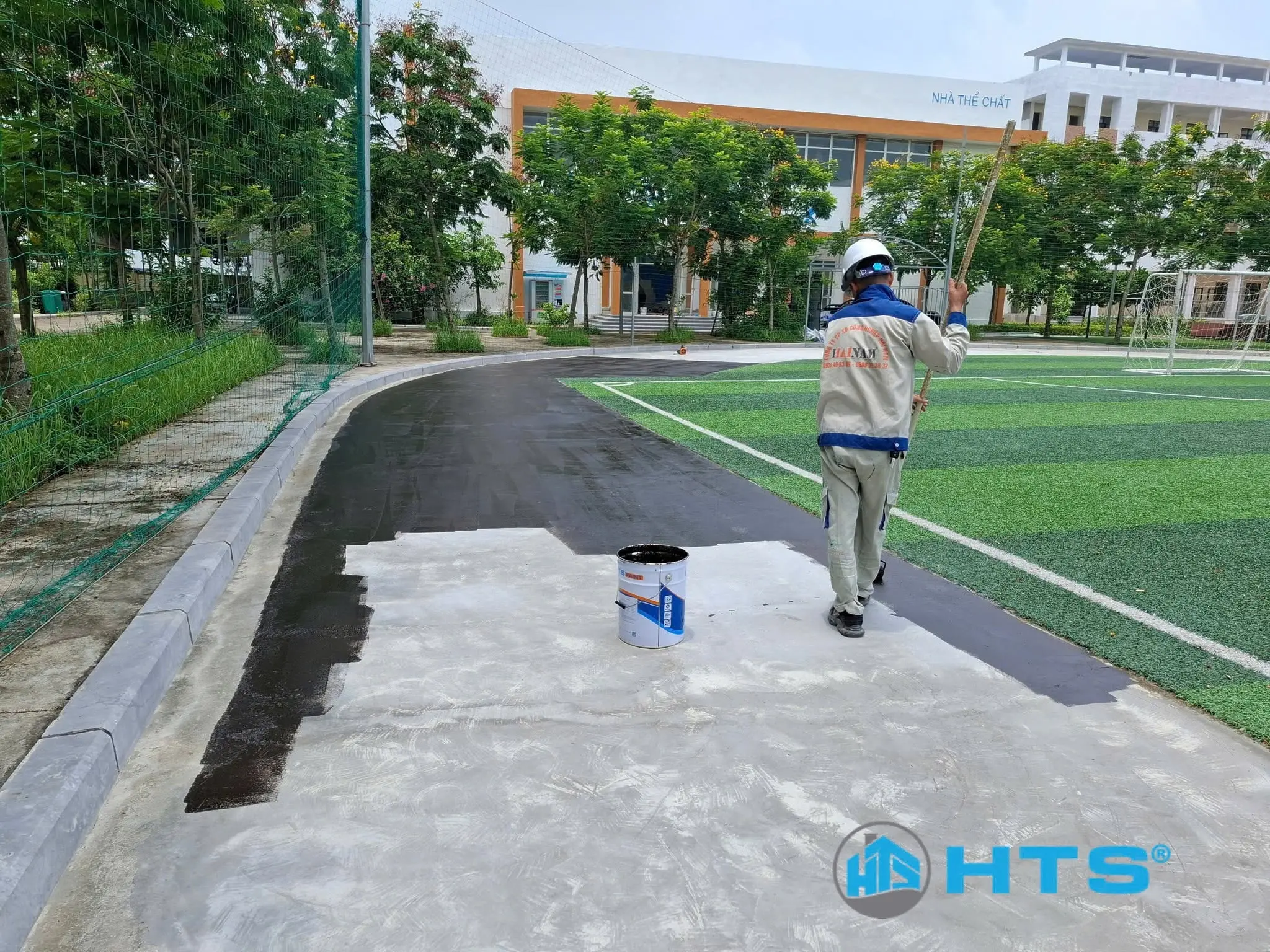 Thi Công Chống Thấm Đường Pitch THPT Nguyễn Quốc Trinh – Hà Nội