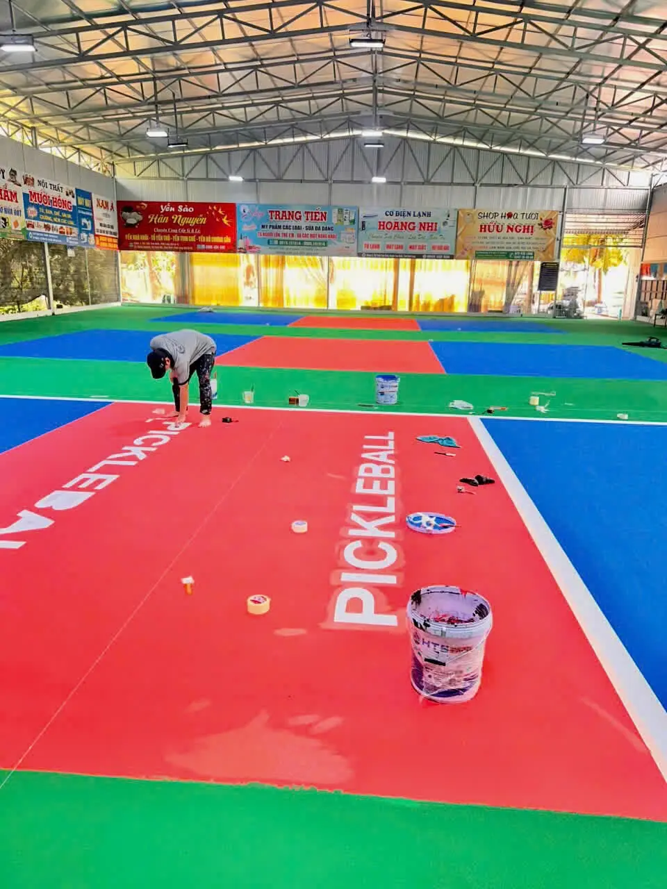 Thi Công Cụm 3 Sân Pickleball Phương Anh Tại Vĩnh Long