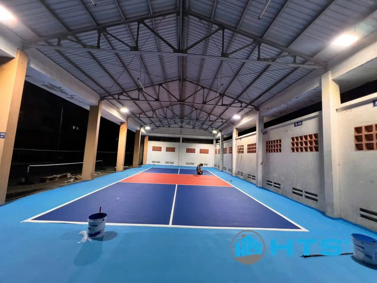 Thi Công Sơn Cụm Sân Pickleball Trụ Sở Công An Bến Tre