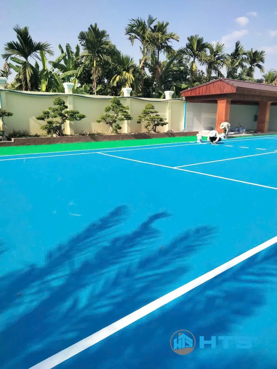 Thi Công Sơn Cụm Sân Tennis Tại Kandal – Campuchia