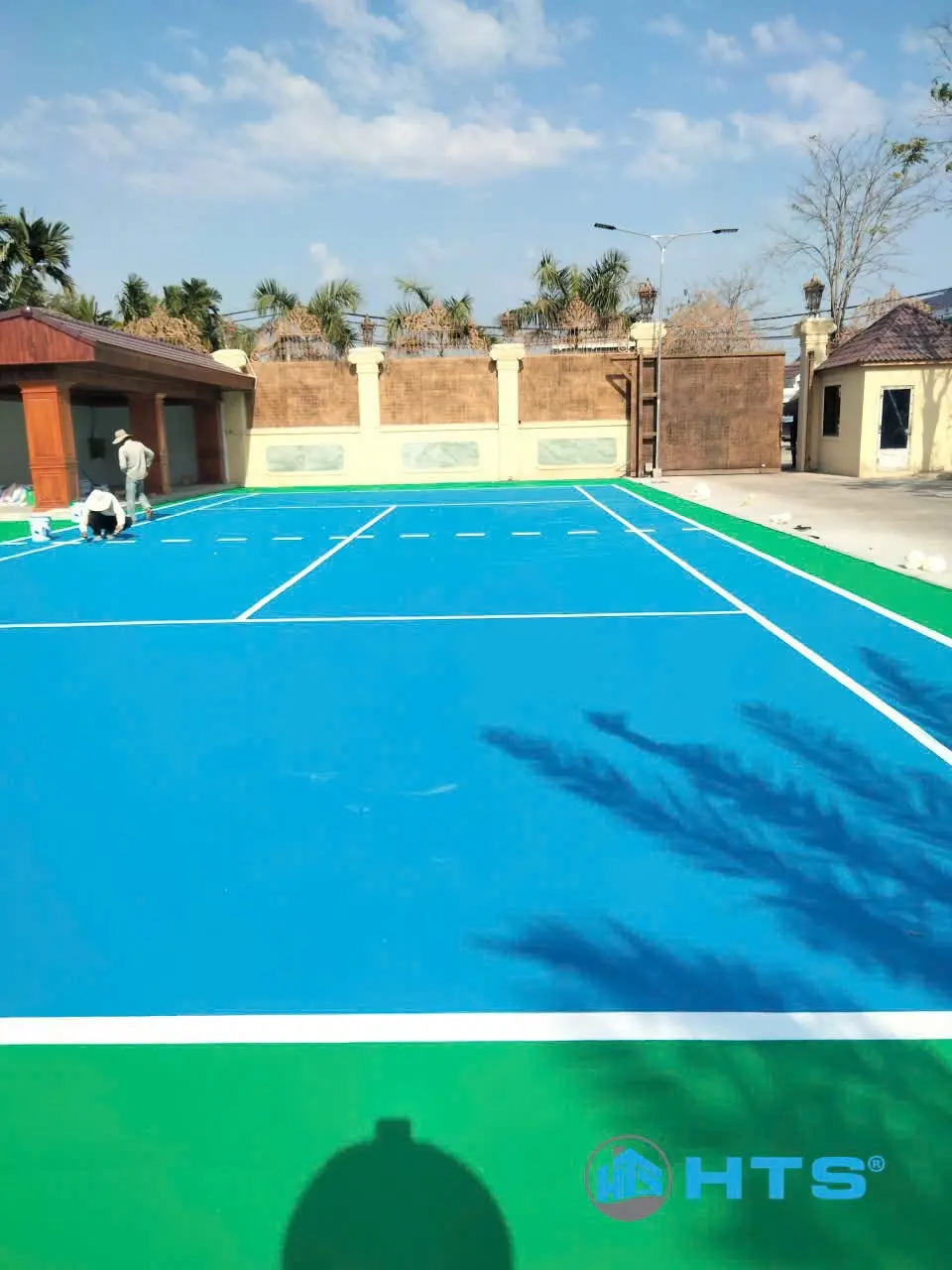 Thi Công Sơn Cụm Sân Tennis Tại Kandal – Campuchia