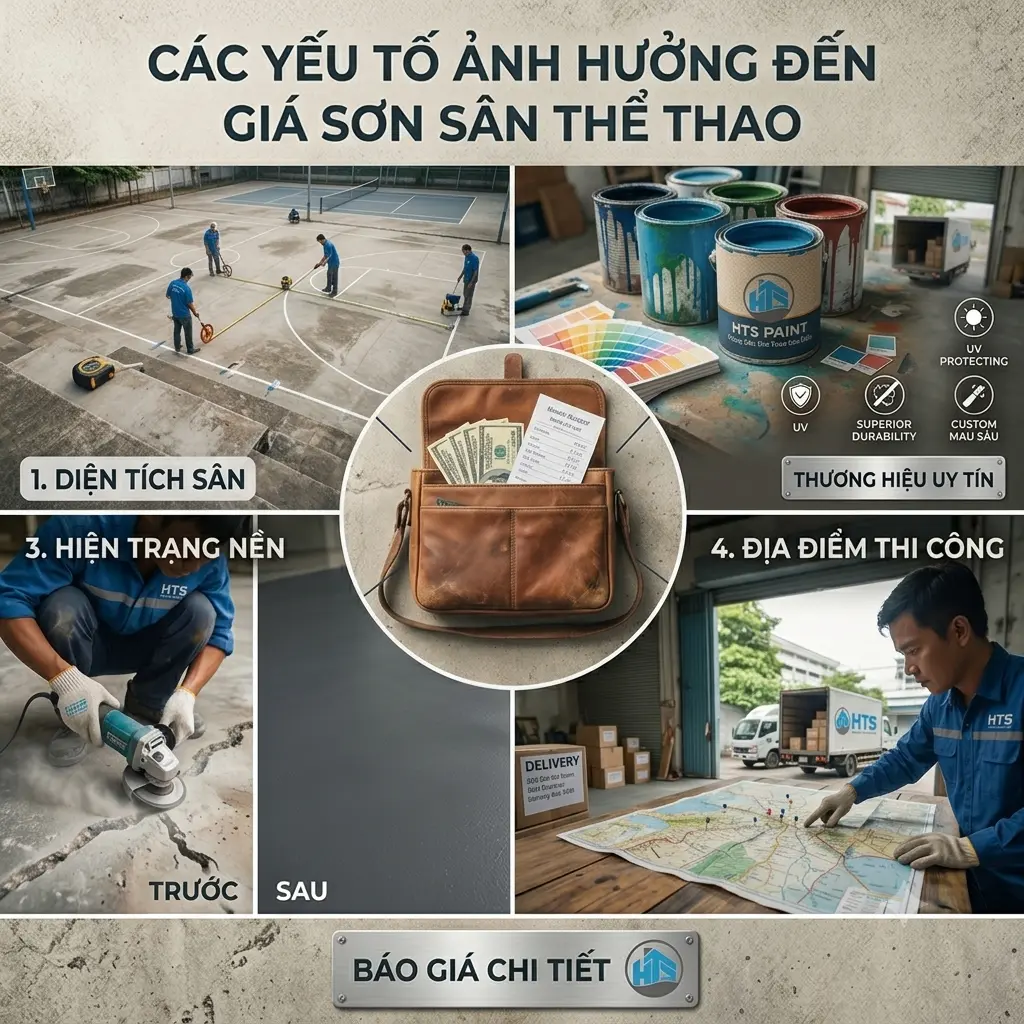 Những yếu tố cần xem xét khi xác định chi phí sơn và hoàn thiện sân thể thao