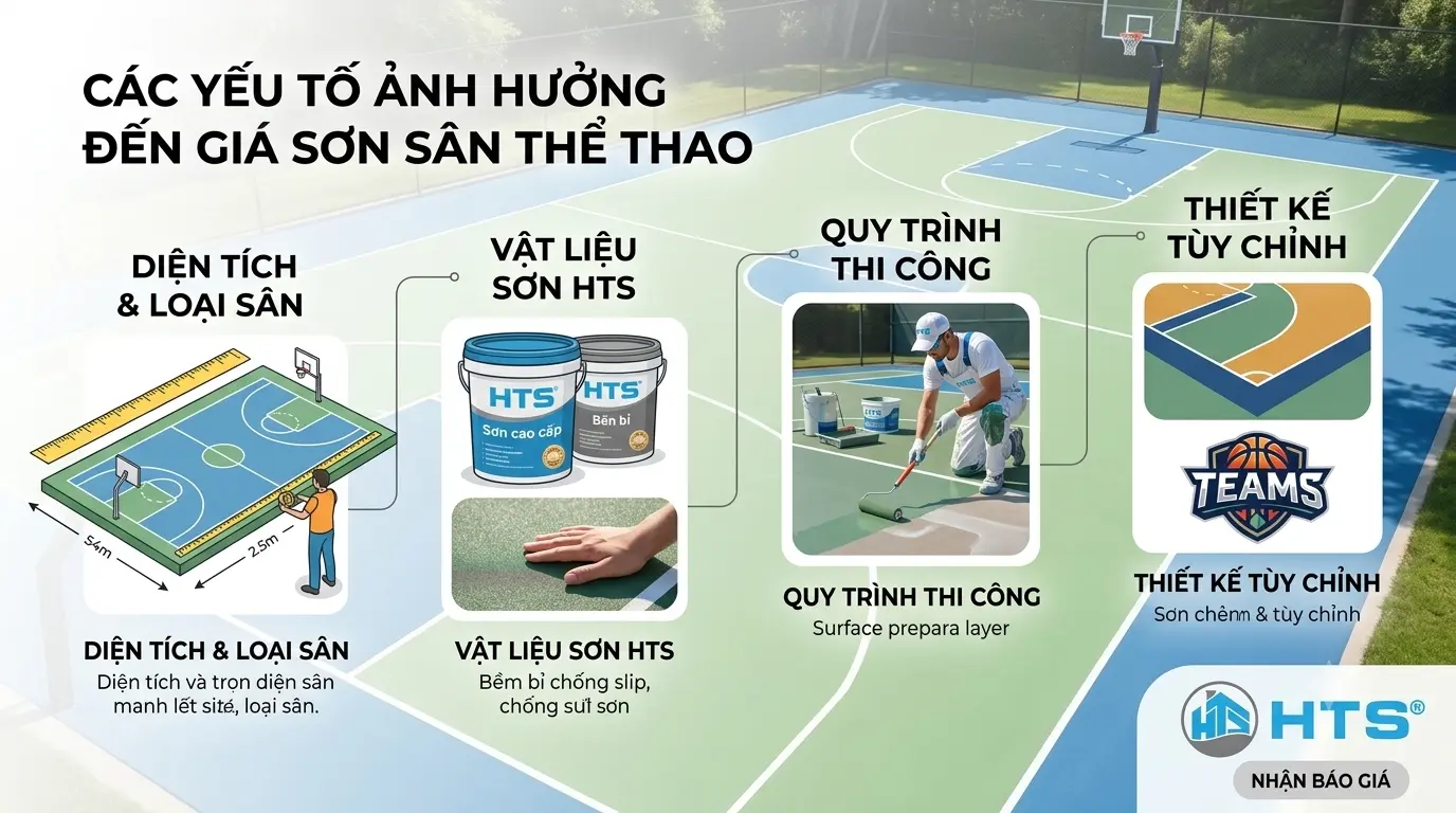 Các Yếu Tố Ảnh Hưởng Đến Giá Sơn Sân Thể Thao