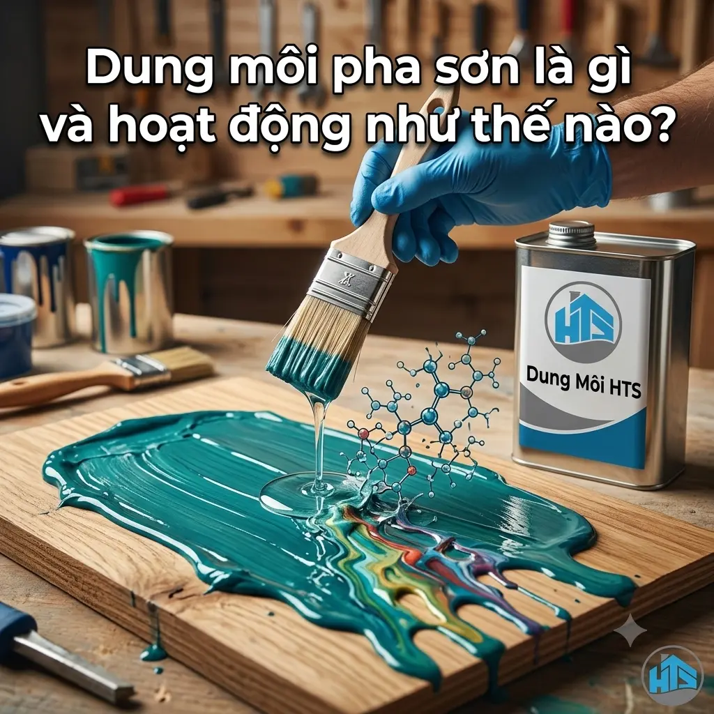Dung môi pha sơn giúp điều chỉnh độ nhớt và hỗ trợ sơn đạt trạng thái phù hợp khi thi công