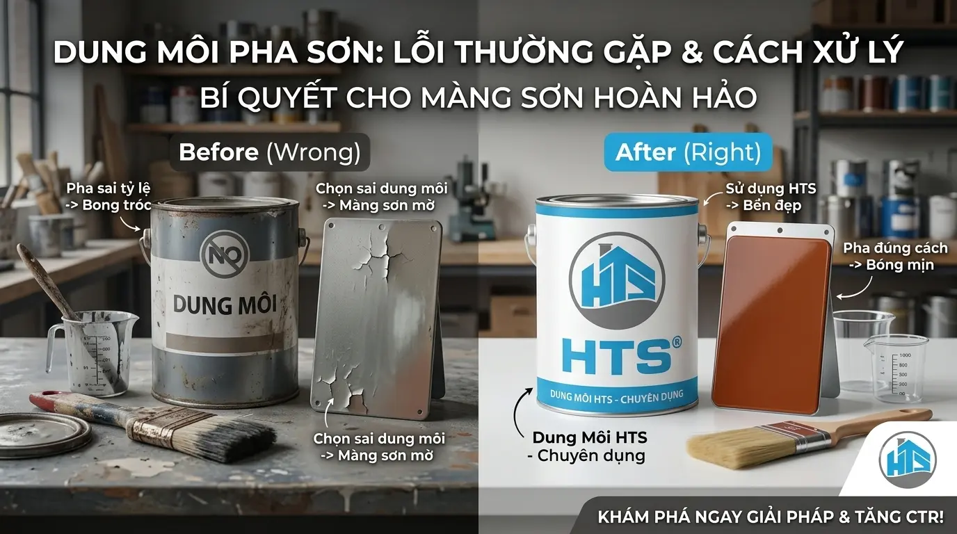 Những lỗi thường gặp khi pha và sử dụng dung môi sơn cùng cách xử lý phù hợp