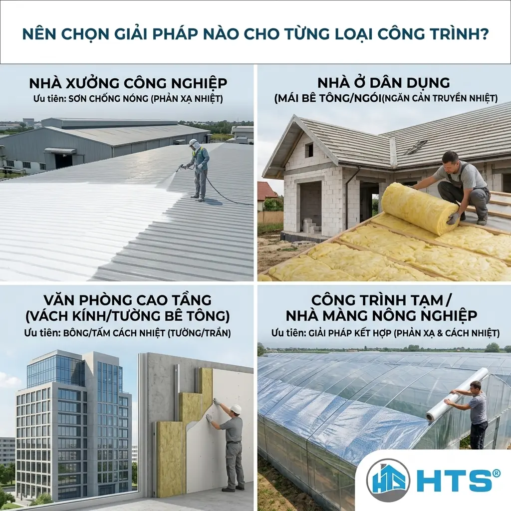 Lựa chọn giải pháp chống nóng phù hợp giúp công trình đạt hiệu quả cách nhiệt và đáp ứng nhu cầu sử dụng