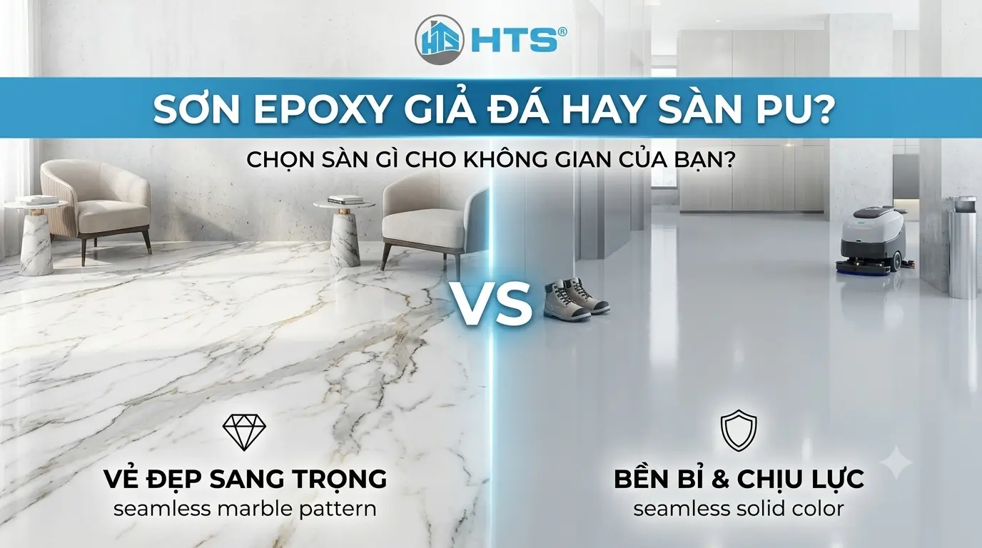 Sơn Epoxy Giả Đá Hay Sàn PU So Sánh Chi Tiết