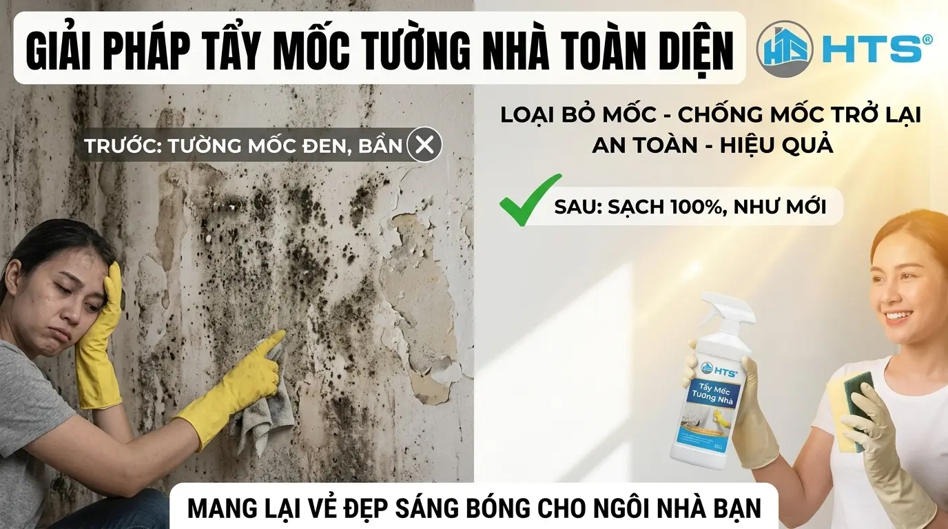 Tẩy Mốc Tường Nhà Mẹo Giúp Bạn Thành Công